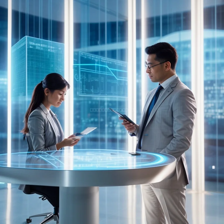 Visual representation of AI integration with network nodes